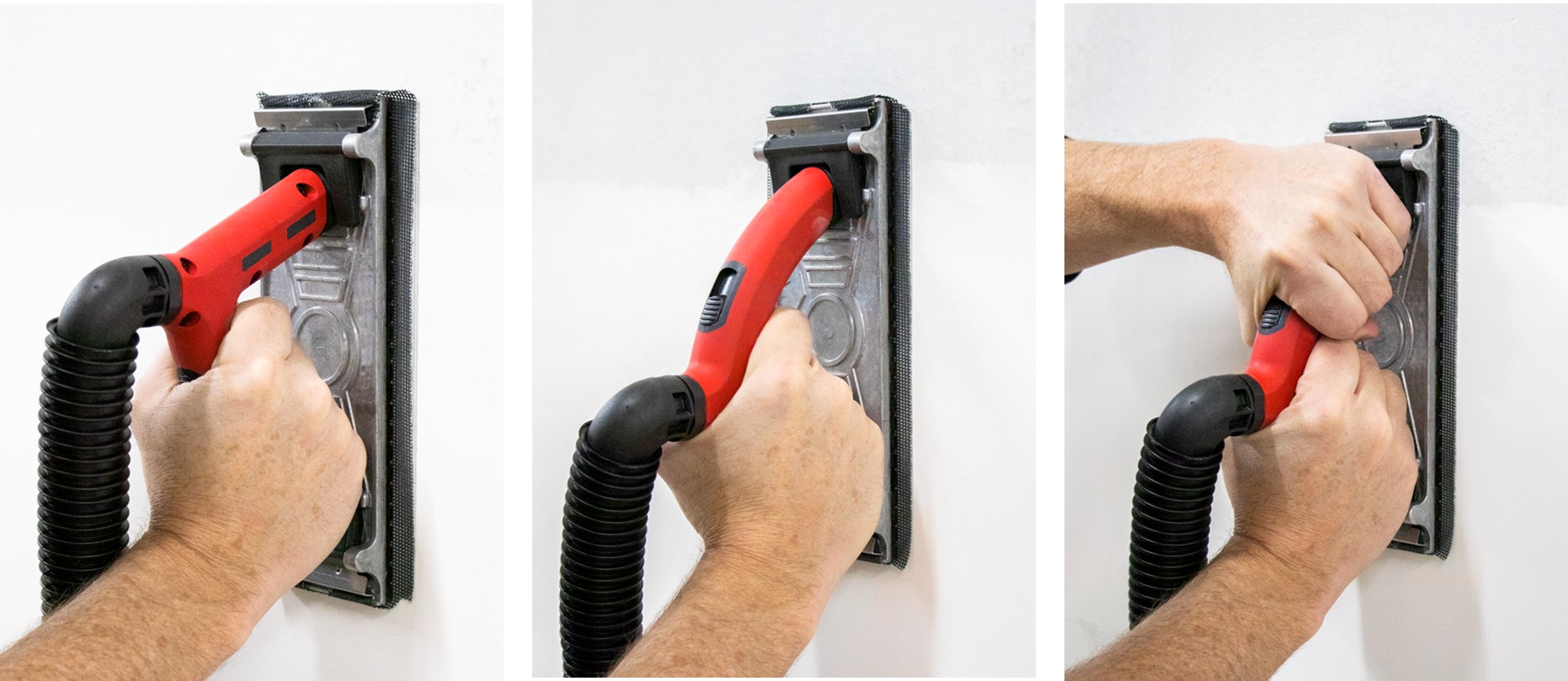 three sanding positions